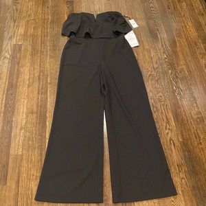 Adrianna Papell black strapless jumpsuit
